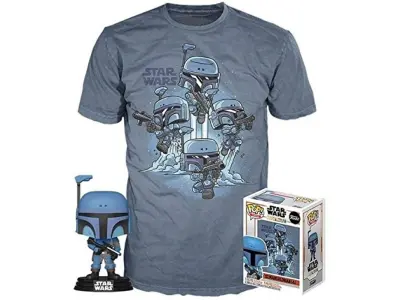 Funko Vojna zvezd The Mandalorian Pop! & Komplet figuric in majice Mandalorian Magic Magic (L)