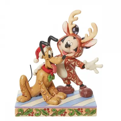 FIGURICA JIM SHORE DISNEY SANTA MICKEY IN PLUTO TRADICIJE