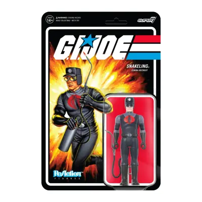 FIGURA REACTION GI JOE COBRA SNAKELING FACTORY WORKER ČISTO OBRITA ROZA