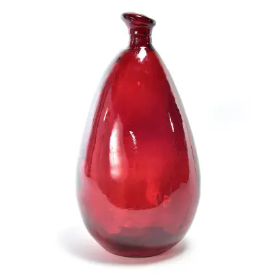 Vaza 16xh30cm / rdeča / steklo