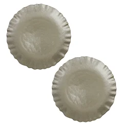 Set krožnik Lurex 21cm / 2 kos / šampanjec / steklo