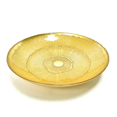 Skleda Lines 30xh6cm / zlata / steklo