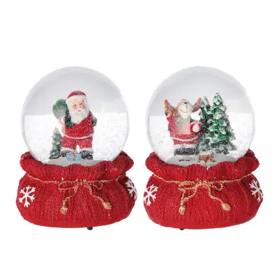 Pojoča snežna krogla 10xh15cm / več vzorcev / steklo, pvc