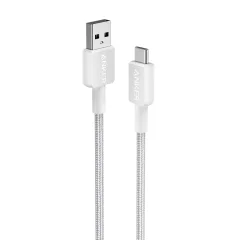 Anker 322 USB-A to USB-C pleten kabel 0,9m bel