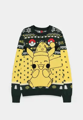 DIFUZED POKEMON - PIKACHU božični pulover - 2XL