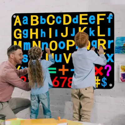 Flanelasti grafikoni za otroke (1x podloga, 30x nalepka)
