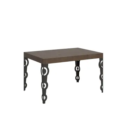 ITAMOBY Karamay (90x120/224 cm) - oreh, barva nog: antracit - raztegljiva jedilna miza