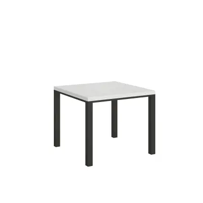 ITAMOBY Everyday Libra (90x90/180 cm) - bela, barva nog: antracit - preklopna jedilna miza