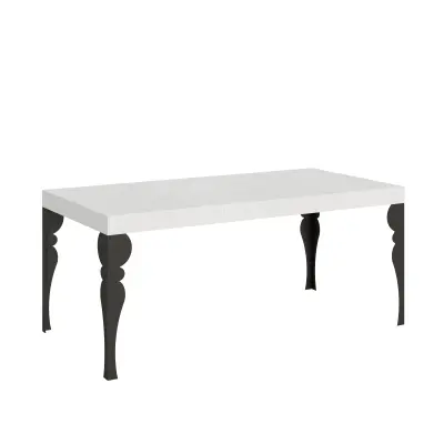 ITAMOBY Paxon (90x180/284 cm) - bela, barva nog: antracit - raztegljiva jedilna miza