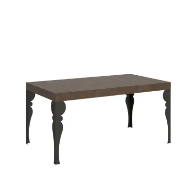 ITAMOBY Paxon (90x160/420 cm) - oreh, barva nog: antracit - raztegljiva jedilna miza