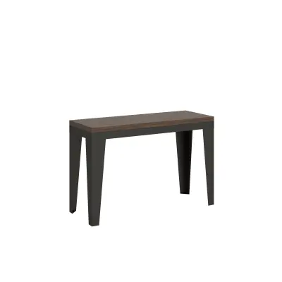 ITAMOBY Flame Double (120x45/90 cm) - oreh, barva nog: antracit - preklopna jedilna miza