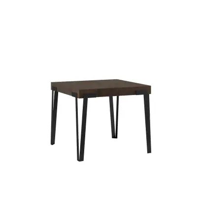 ITAMOBY Rio (90x90/246 cm) - oreh, barva nog: antracit - raztegljiva jedilna miza