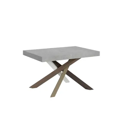 ITAMOBY Volantis (90x140/244 cm) - siva, barva nog: bela, rjava - raztegljiva jedilna miza