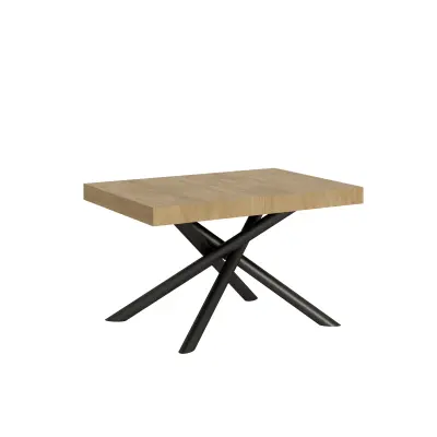 ITAMOBY Famas (90x140/244 cm) - hrast, barva nog: antracit - raztegljiva jedilna miza