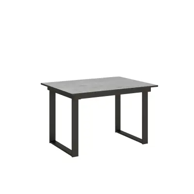 ITAMOBY Bandos (90x120/180 cm) - siva, barva nog: antracit - raztegljiva jedilna miza