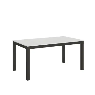 ITAMOBY Everyday Evolution (90x160/420 cm) - bela, barva nog: antracit - raztegljiva jedilna miza