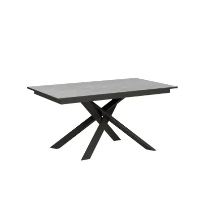 ITAMOBY Ganty (90x160/220 cm) - siva/antracit, barva nog: antracit - raztegljiva jedilna miza