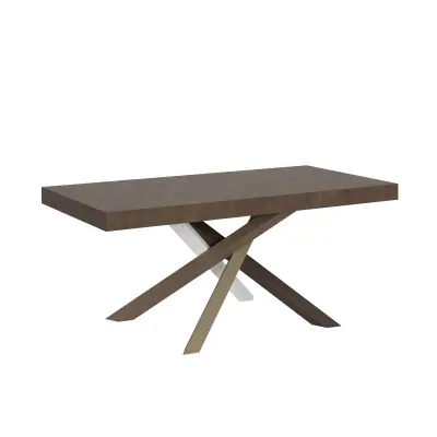 ITAMOBY Volantis (90x180/440 cm) - oreh, barva nog: bela, rjava - raztegljiva jedilna miza