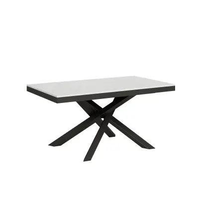 ITAMOBY Volantis Evolution (90x160/264 cm) - bela, barva nog: antracit - raztegljiva jedilna miza
