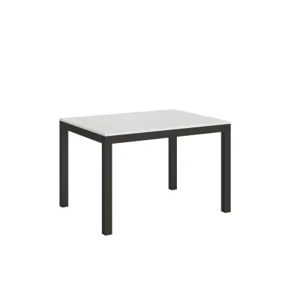 ITAMOBY Everyday Evolution (90x120/380 cm) - bela, barva nog: antracit - raztegljiva jedilna miza