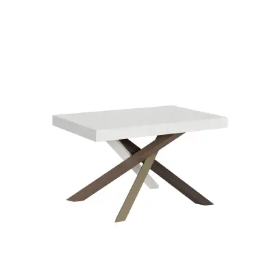 ITAMOBY Volantis (90x140/244 cm) - bela, barva nog: bela, rjava - raztegljiva jedilna miza
