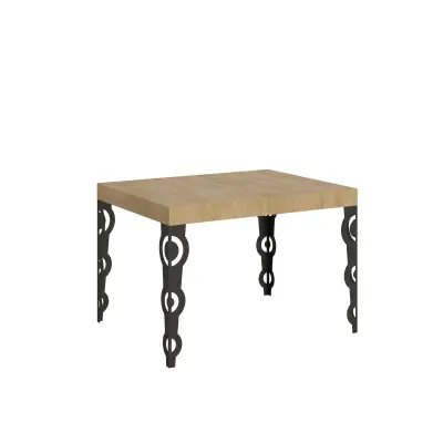 ITAMOBY Karamay (80x120/204 cm) - hrast, barva nog: antracit - raztegljiva jedilna miza