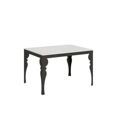 ITAMOBY Paxon Evolution (90x120/380 cm) - bela, barva nog: antracit - raztegljiva jedilna miza