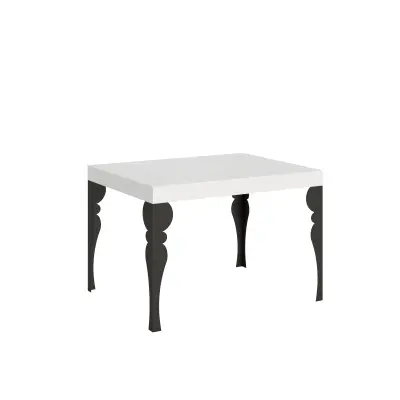 ITAMOBY Paxon (70x110/194 cm) - bela, barva nog: antracit - raztegljiva jedilna miza