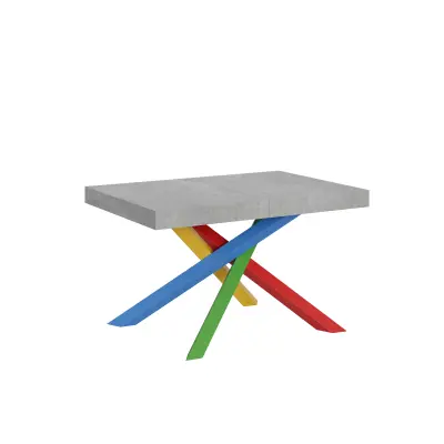 ITAMOBY Volantis (90x130/234 cm) - siva, barva nog: pisana - raztegljiva jedilna miza
