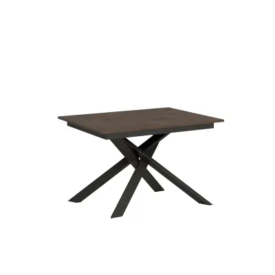 ITAMOBY Ganty (90x120/180 cm) - oreh, barva nog: antracit - raztegljiva jedilna miza
