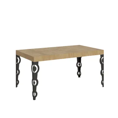 ITAMOBY Karamay (90x160/420 cm) - hrast, barva nog: antracit - raztegljiva jedilna miza