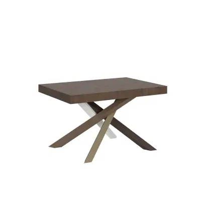 ITAMOBY Volantis (90x130/234 cm) - oreh, barva nog: bela, rjava - raztegljiva jedilna miza