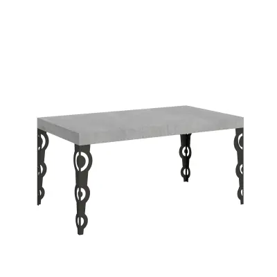 ITAMOBY Karamay (90x160/420 cm) - siva, barva nog: antracit - raztegljiva jedilna miza