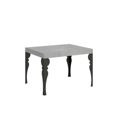 ITAMOBY Paxon (80x120/204 cm) - siva, barva nog: antracit - raztegljiva jedilna miza