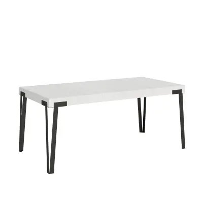 ITAMOBY Rio (90x180/284 cm) - bela, barva nog: antracit - raztegljiva jedilna miza