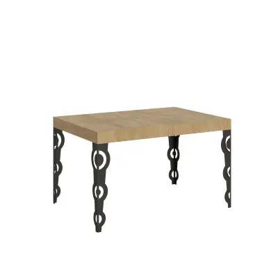 ITAMOBY Karamay (90x130/390 cm) - hrast, barva nog: antracit - raztegljiva jedilna miza