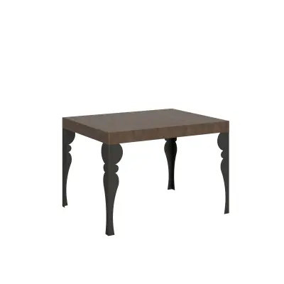 ITAMOBY Paxon (80x120/204 cm) - oreh, barva nog: antracit - raztegljiva jedilna miza