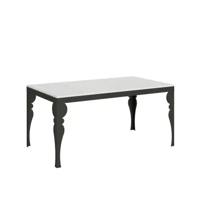 ITAMOBY Paxon Evolution (90x160/264 cm) - bela, barva nog: antracit - raztegljiva jedilna miza