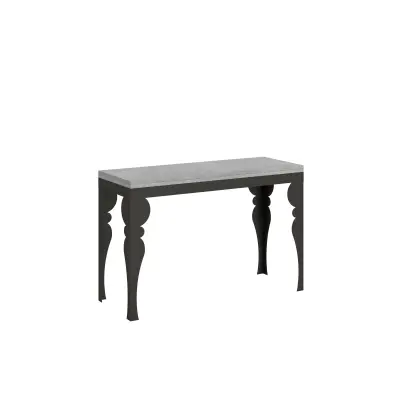 ITAMOBY Paxon Double (120x45/90 cm) - siva, barva nog: antracit - preklopna jedilna miza