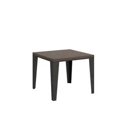 ITAMOBY Flame Libra (90x90/180 cm) - oreh, barva nog: antracit - preklopna jedilna miza