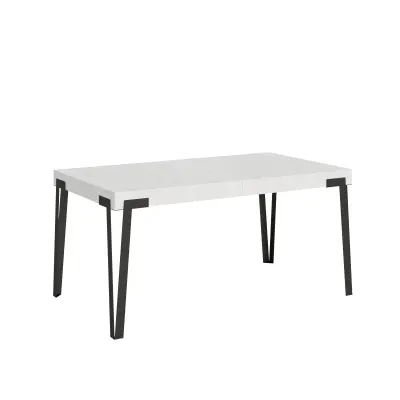 ITAMOBY Rio (90x160/264 cm) - bela, barva nog: antracit - raztegljiva jedilna miza