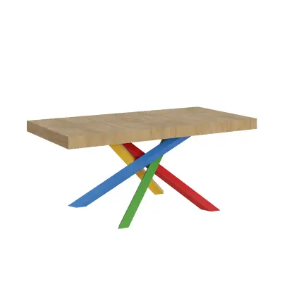ITAMOBY Volantis (90x180/440 cm) - hrast, barva nog: pisana - raztegljiva jedilna miza