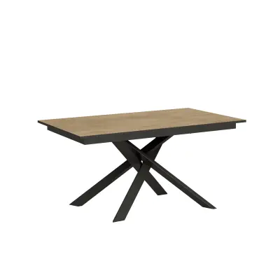 ITAMOBY Ganty (90x160/220 cm) - hrast/antracit, barva nog: antracit - raztegljiva jedilna miza