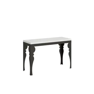 ITAMOBY Paxon Double (120/200x45/90) - bela, barva nog: antracit - preklopna jedilna miza