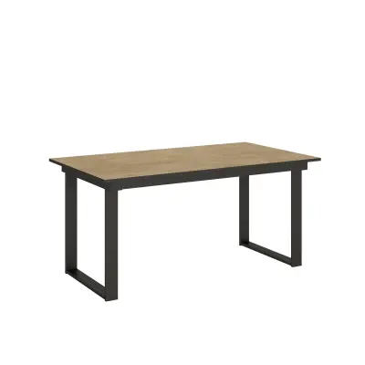 ITAMOBY Bandos (90x160/220 cm) - hrast, barva nog: antracit - raztegljiva jedilna miza