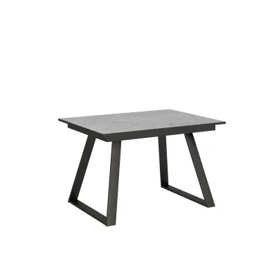 ITAMOBY Bernadette (90x120/180 cm) - siva, barva nog: antracit - raztegljiva jedilna miza
