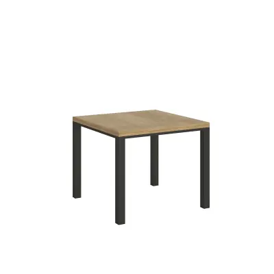 ITAMOBY Everyday Libra (90x90/180 cm) - hrast, barva nog: antracit - preklopna jedilna miza