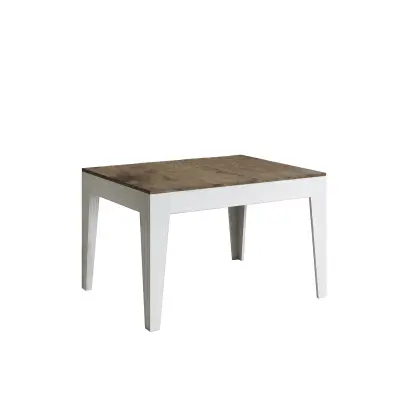 ITAMOBY Cico Mix (90x120/180 cm) - oreh, barva nog: bela - raztegljiva jedilna miza
