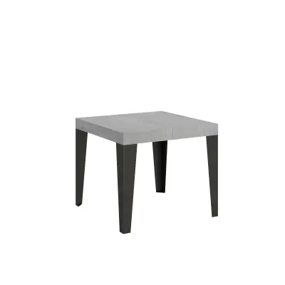 ITAMOBY Flame (90x90/246 cm) - siva, barva nog: antracit - raztegljiva jedilna miza