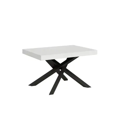 ITAMOBY Volantis (90x130/390 cm) - bela, barva nog: antracit - raztegljiva jedilna miza